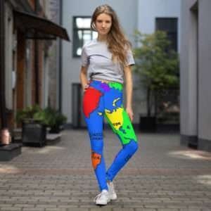 Map of the World Leggings