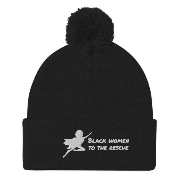 Black Women to the Rescue Pom-Pom Beanie - Image 2