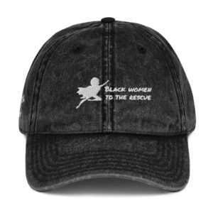 Black Women to the Rescue Vintage Cotton Twill Cap