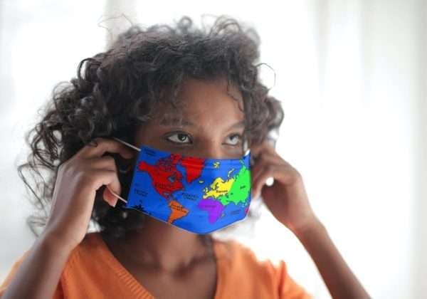 Map of the World Premium face mask