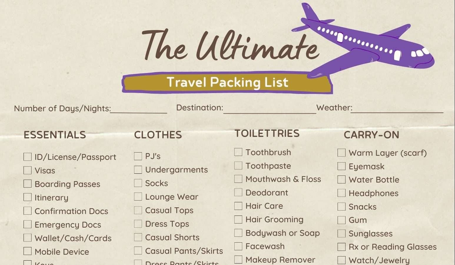 Ultimate Travel Packing List e1729106573385