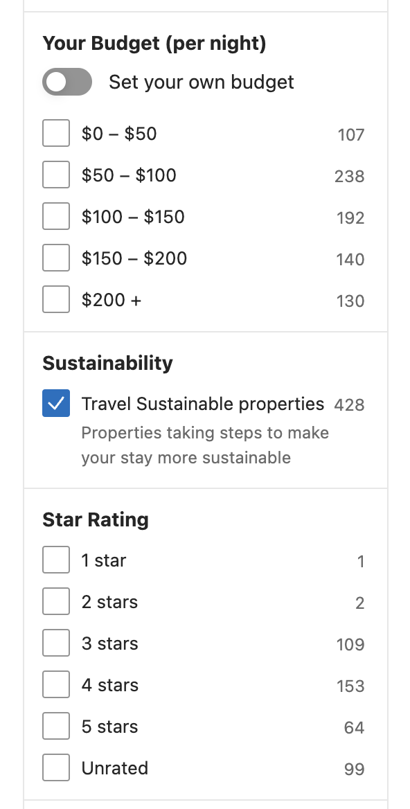 Booking.com travel sustainable TWD