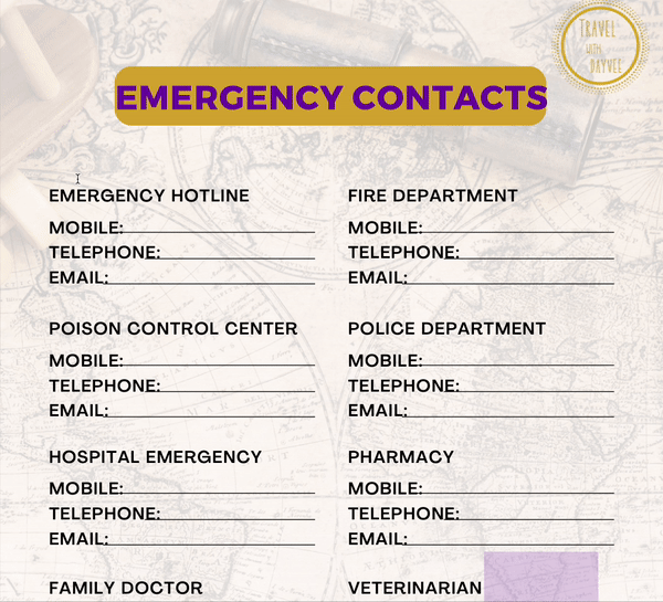 TWD Emergency contact 