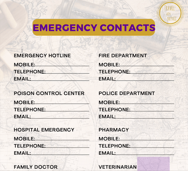 TWD Emergency contact