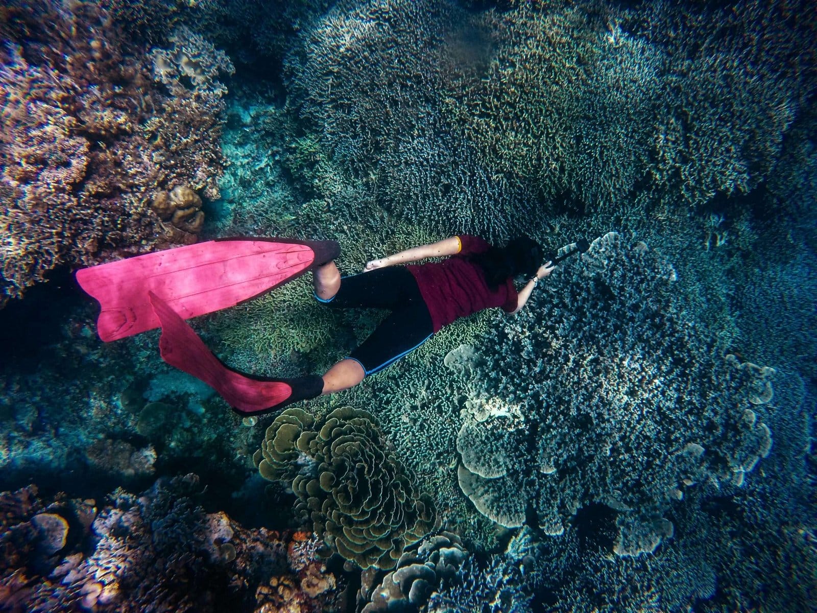 man snorkeling