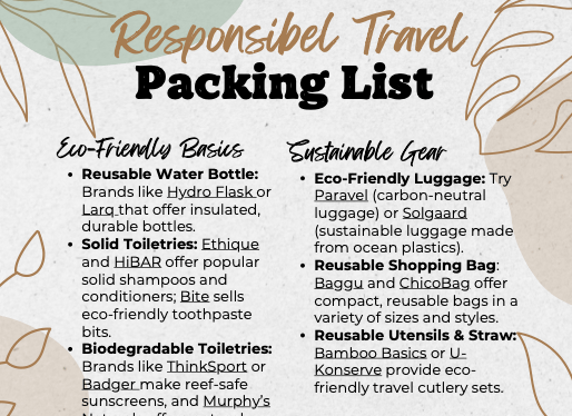 Responsible Travel Packing List image
