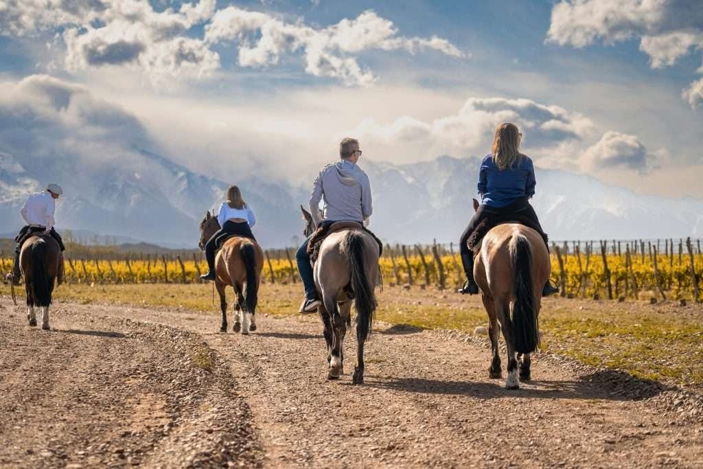 a group of people in a luxury equestrian vacations
