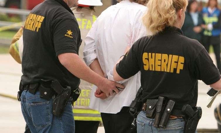 a man arrested
