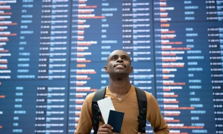 a man in an airport