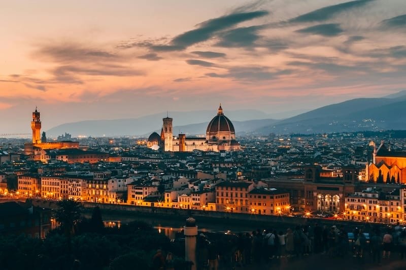 Aerial of Florence, Italy