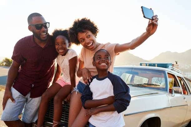 black family road trip