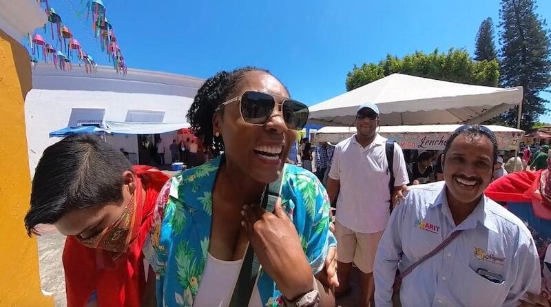 Dayvee in Mexico at the Easter celebration