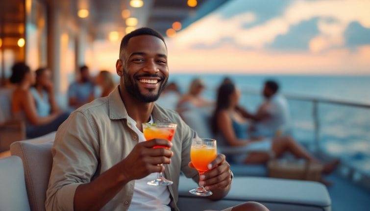 black man on a cruise