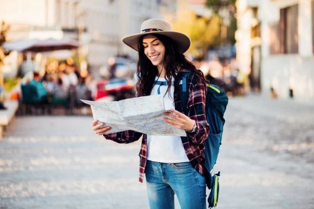 solo woman traveler map