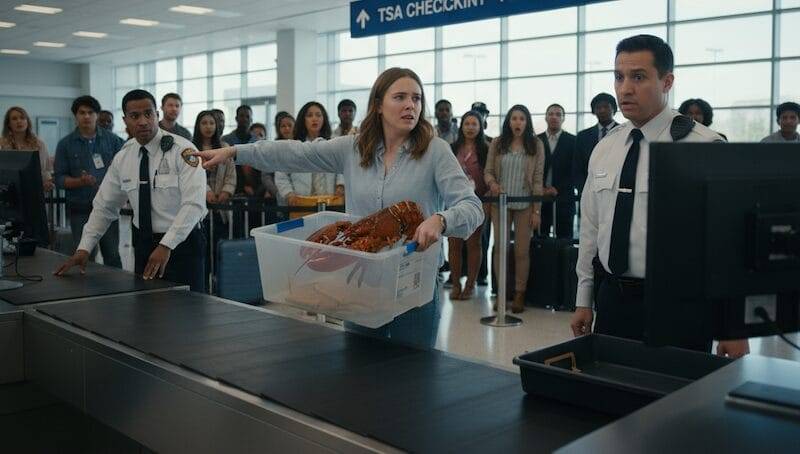 woman with lobster TWD